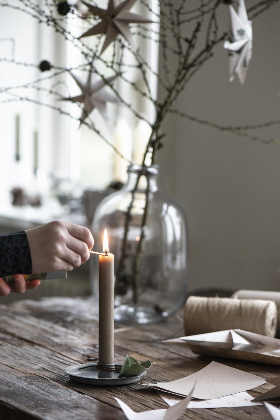 Simplicity Zinc Candle Holder