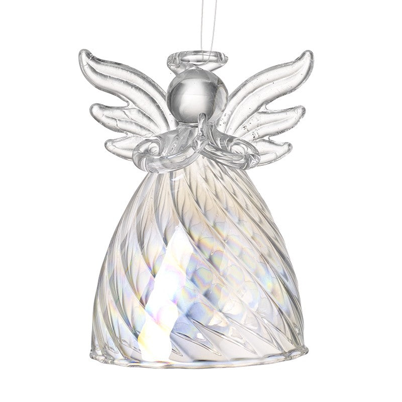 Irridescent Glass Angel - Hanging Ornament
