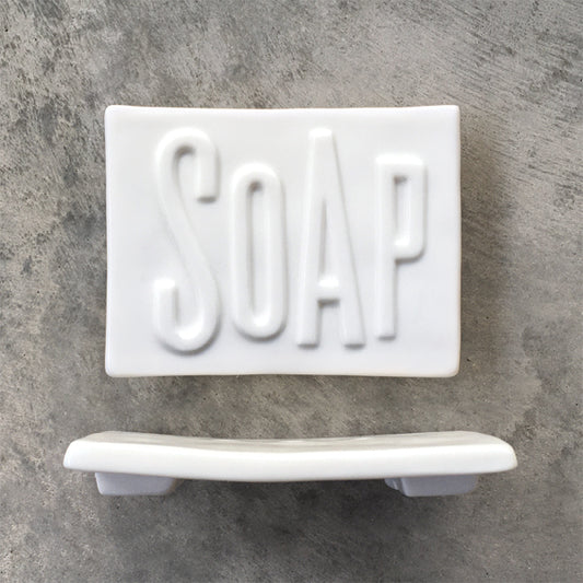 Porcelain soap dish / stand - SOAP!