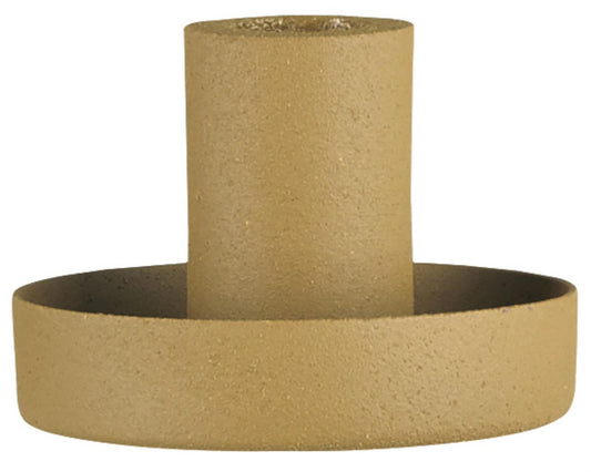 Mustard Yellow Metal Taper Candle Holder