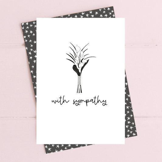 With sympathy- Greetings Card