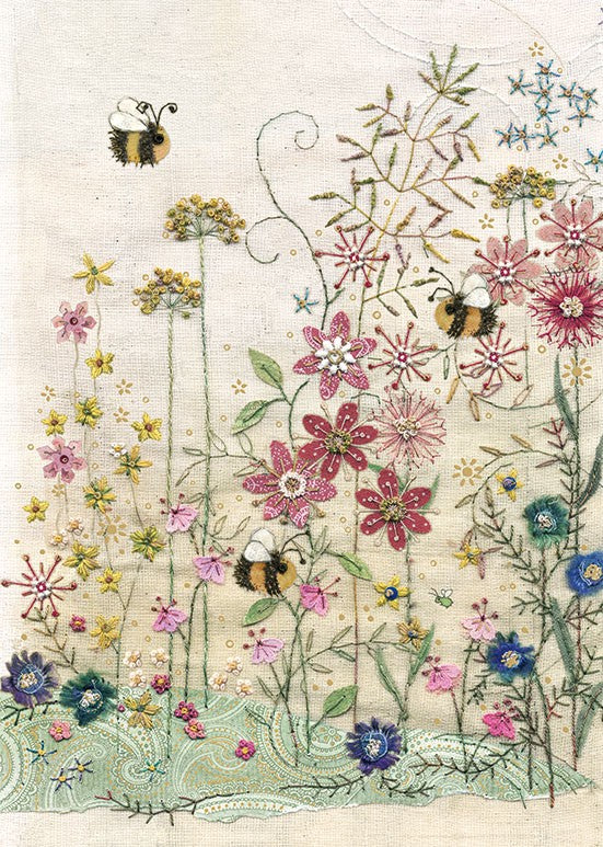 Bees Meadow - Blank Greetings card