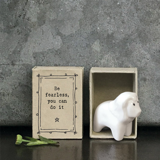 Lion - Matchbox Porcelain Lion