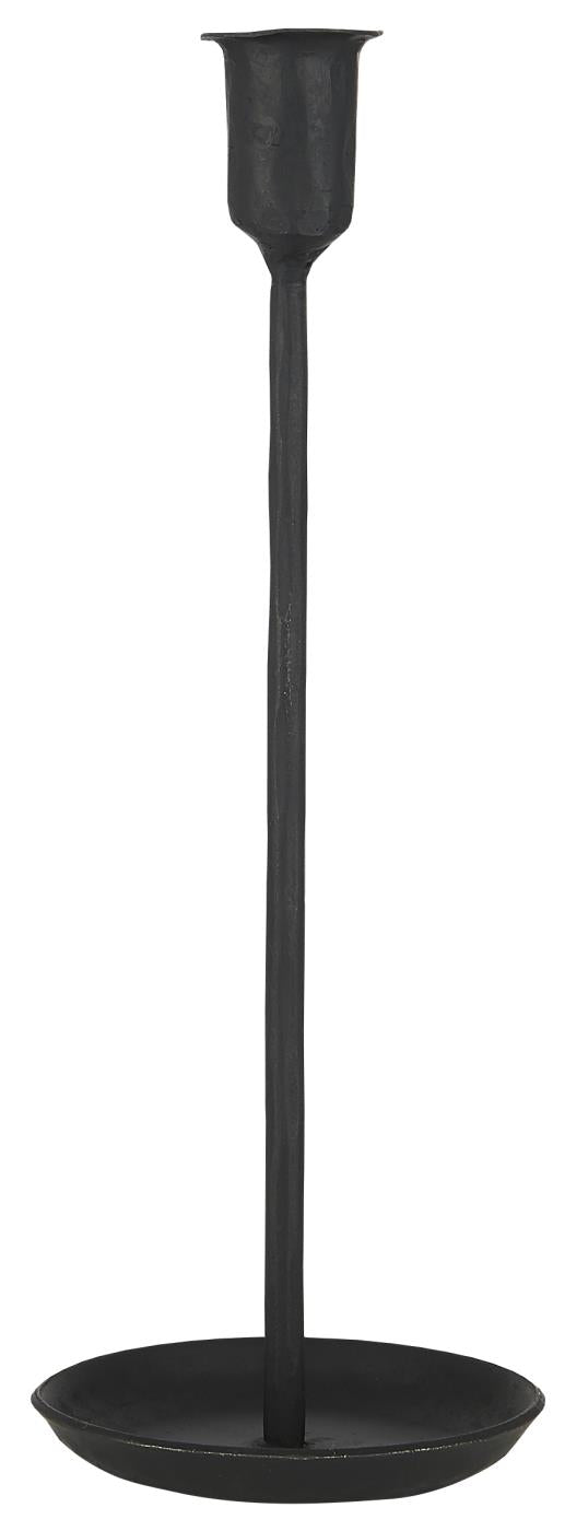 Handmade Rustic Candle Holder - Tall Black