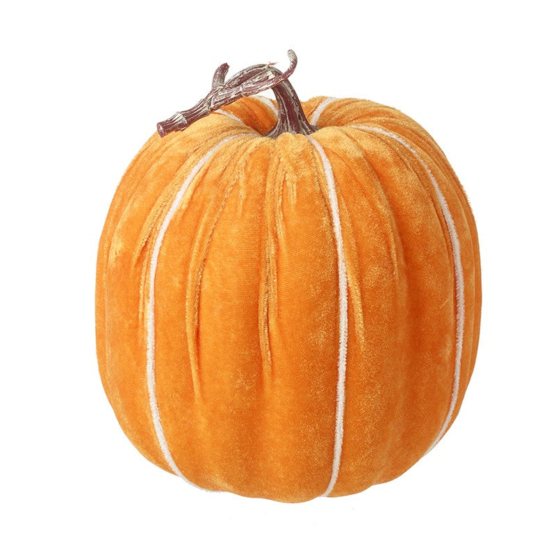 Orange Velvet Pumpkin- Extra Large