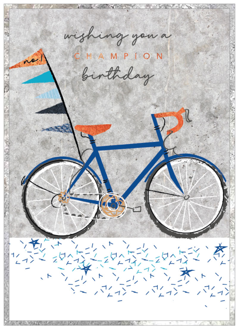 Wishing you a Champion Birthday - Bike Card