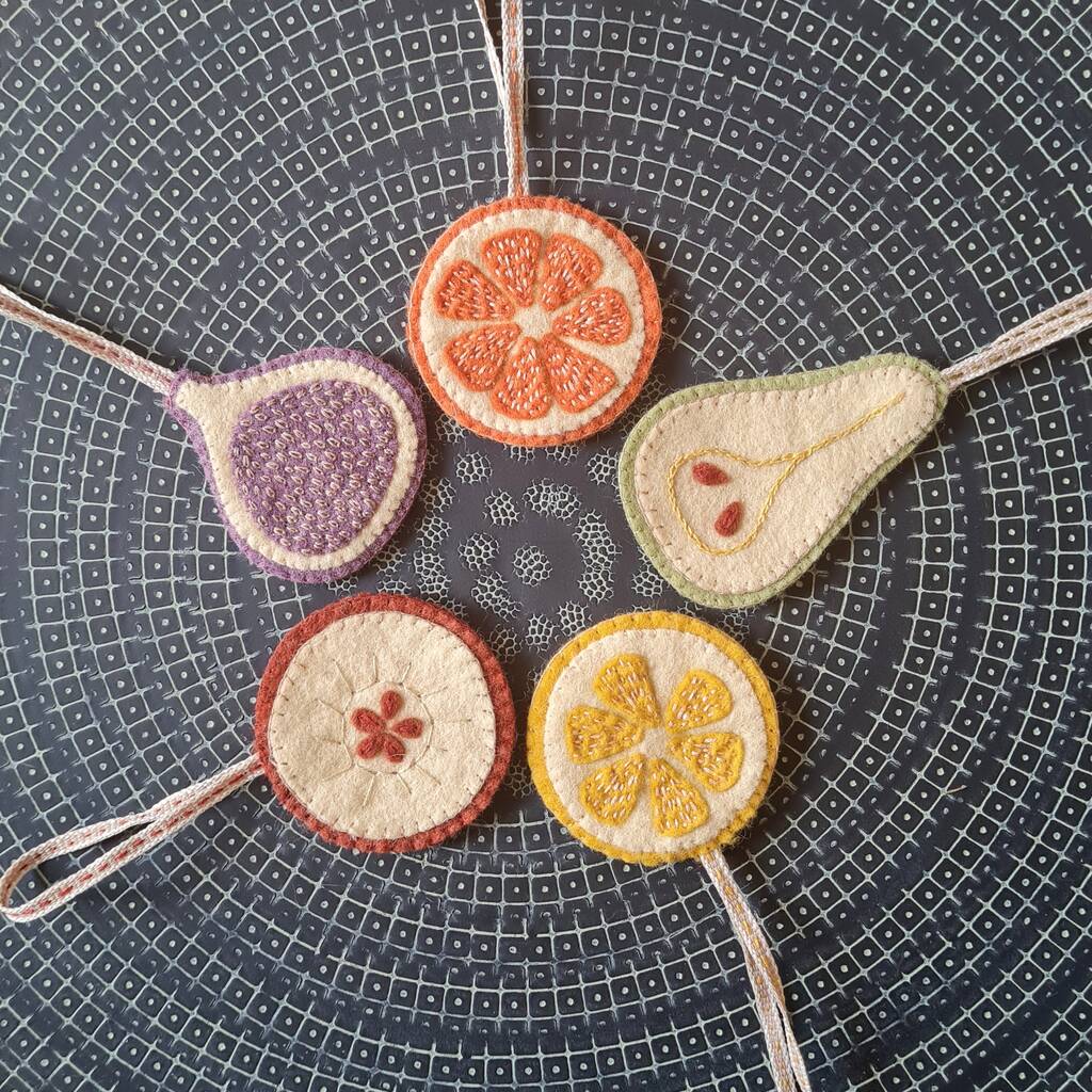 Embroidered Fruit Felt Craft Kit