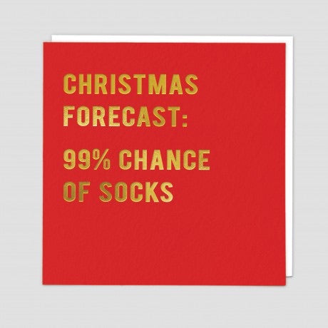 99% Chance of Socks - Christmas Card