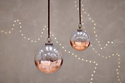 Nevasa Giant Round Bauble - Clear &  Antique Copper