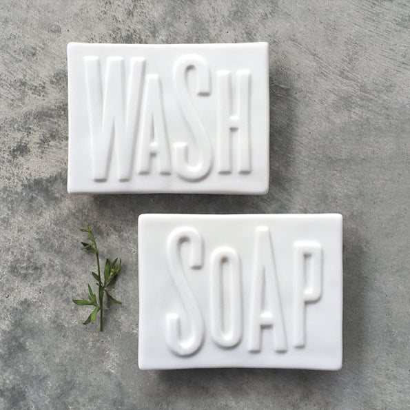 Porcelain soap dish / stand - SOAP!