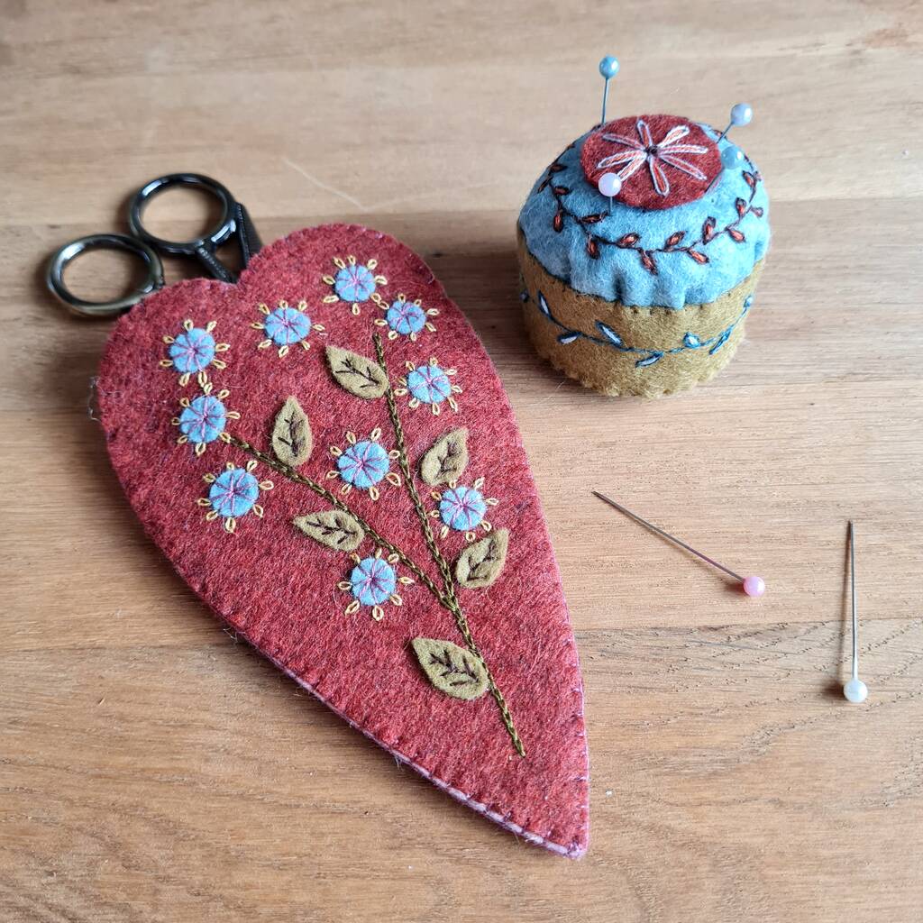 Scissor Pouch and Mini Pincushion - Felt Craft Kit