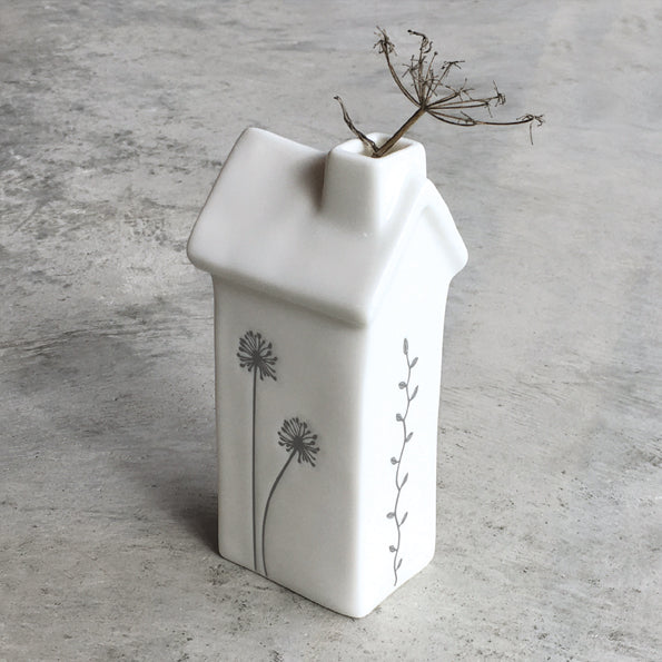 Porcelain house flower vase- Tall