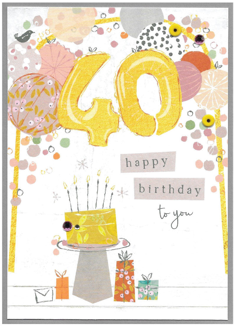 Happy 40th Birthday card