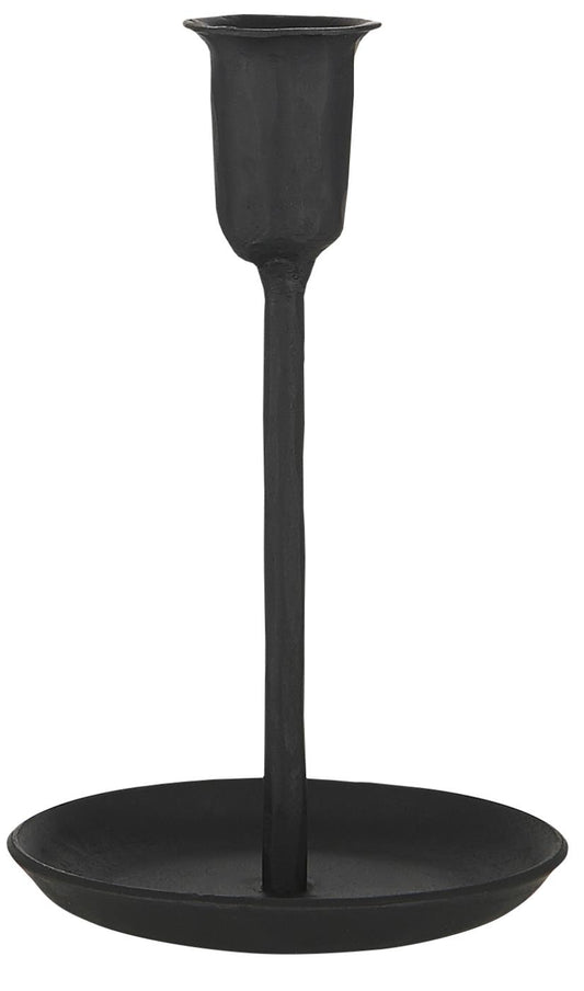 Handmade Rustic Candle Holder - Small Black