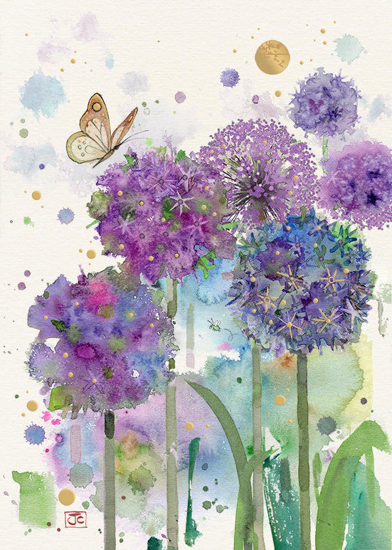 Allium Garden - Blank Greetings card