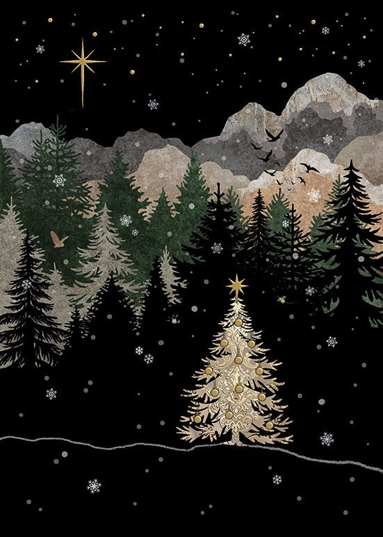 Mountain Trees - Christmas Cards Pack