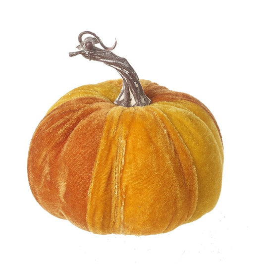 Two tone Orange Velvet Pumpkin