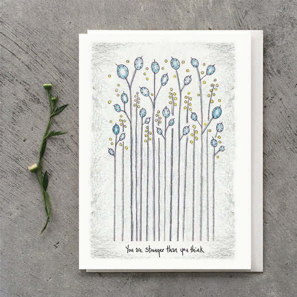 Tall flower card - stronger than you think