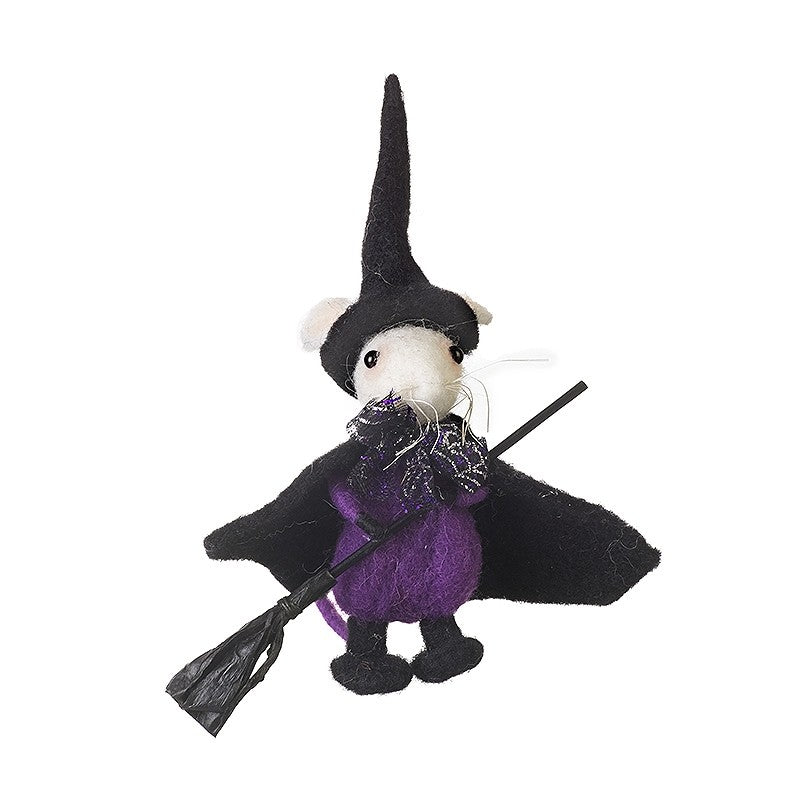 Mouse Witch with broomstick