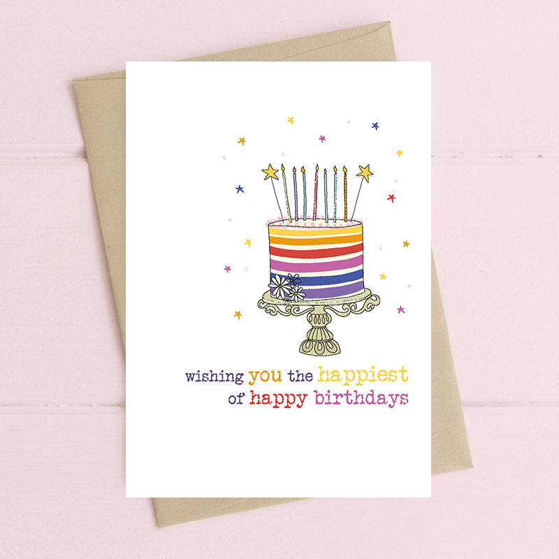 Wishing you the happiest of happy birthdays - greetings card