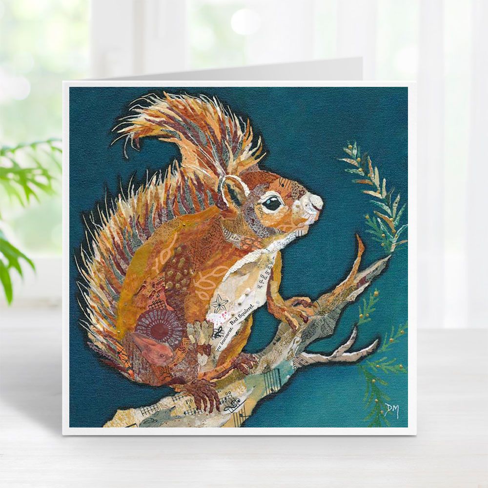 Wee Red Squirrel - greetings card