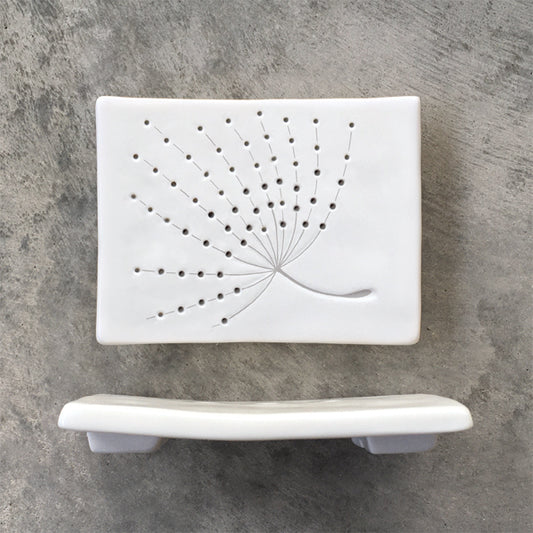 Porcelain soap dish / stand - Dandelion