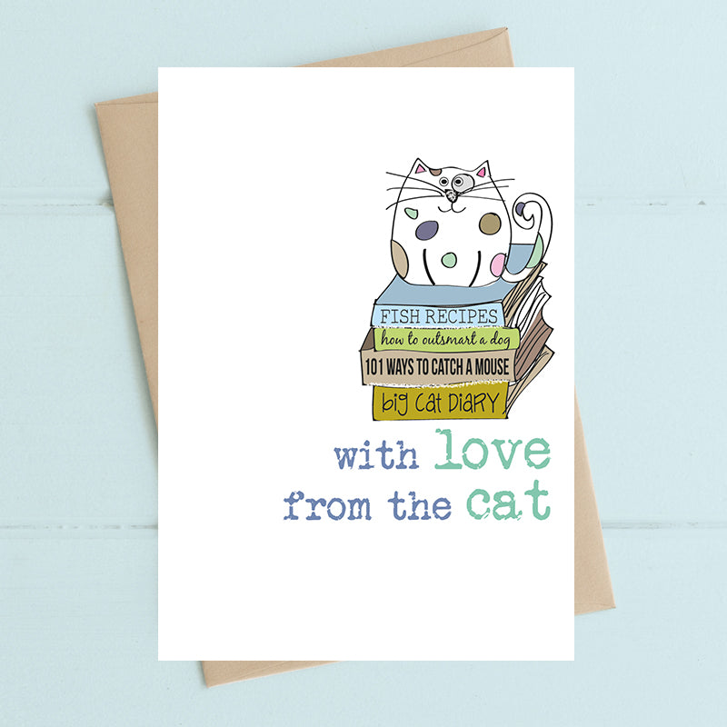 With Love From The Cat- Greetings Card